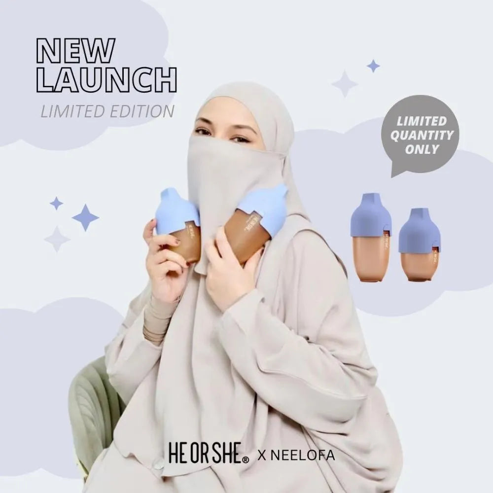 He or She Wide Neck Baby Bottle Premium Gift Set - Neelofa Edition