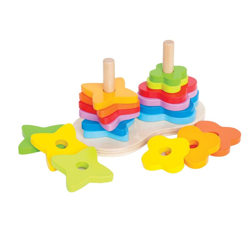 Hape Double Rainbow Stacker Activity Toy