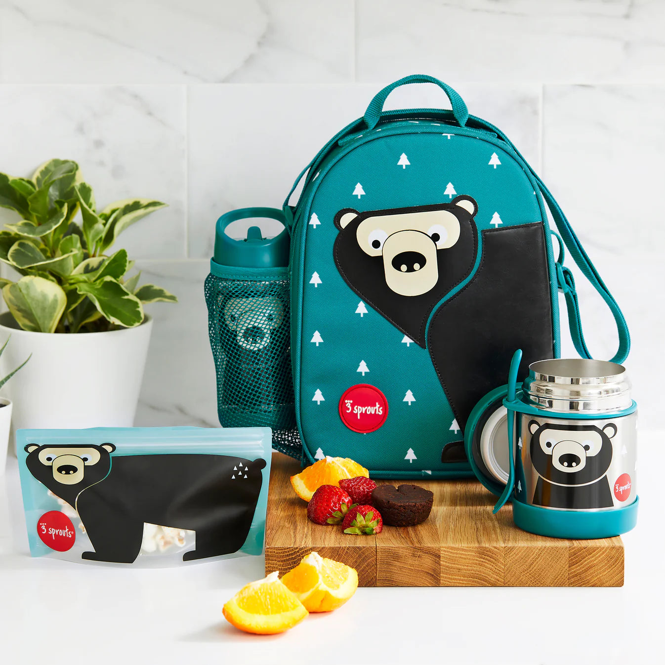 3 Sprouts Bear Lunch Bag