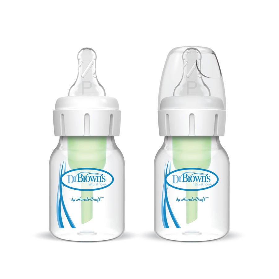 Dr. Brown’s Natural Flow® Anti-Colic Narrow Baby Bottle, 2oz/60mL with Preemie Flow™