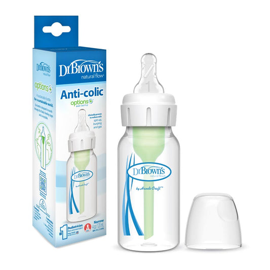 Dr. Brown’s Natural Flow® Anti-Colic Options+™ Narrow Baby Bottle 4oz/120ml