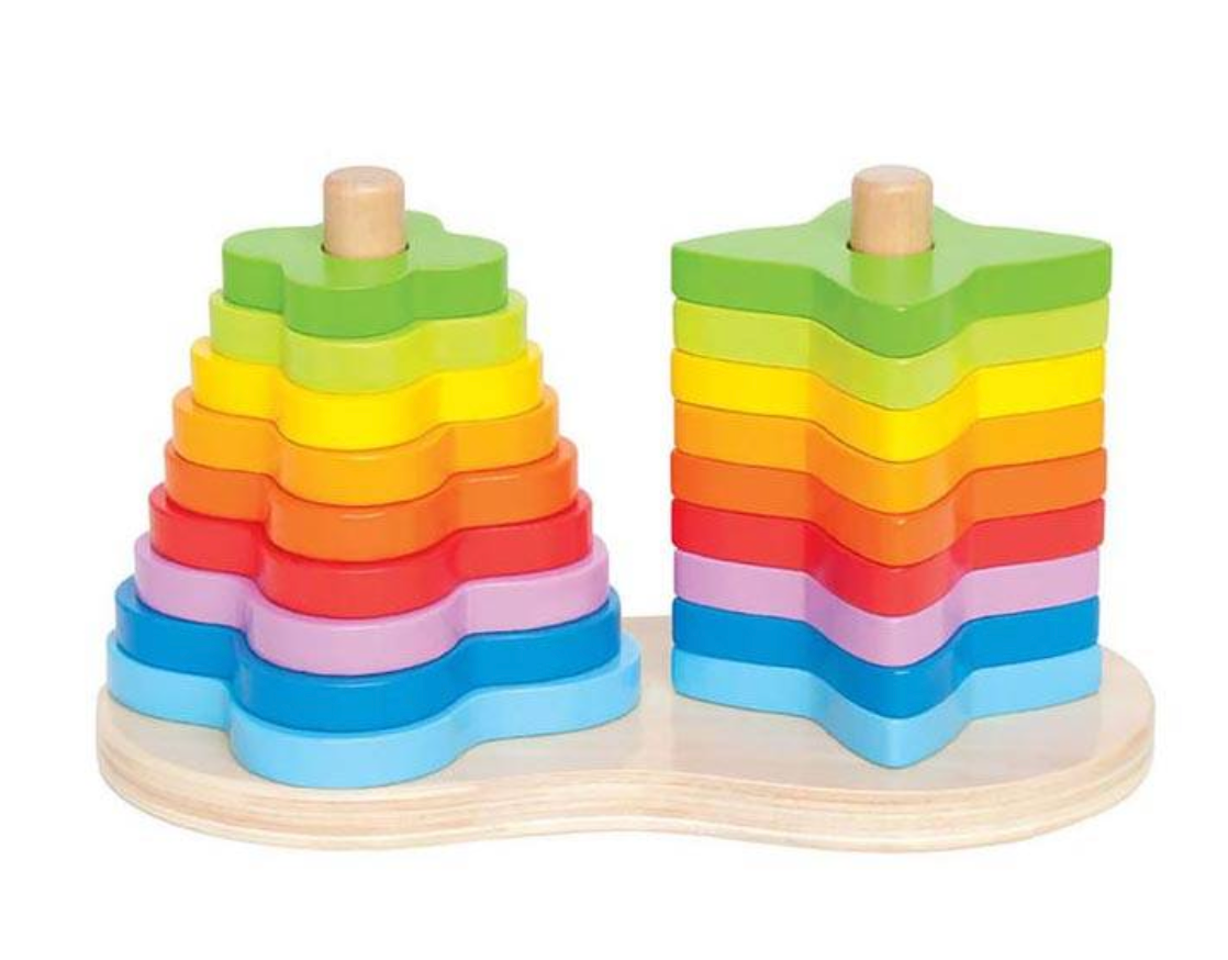 Hape Double Rainbow Stacker Activity Toy