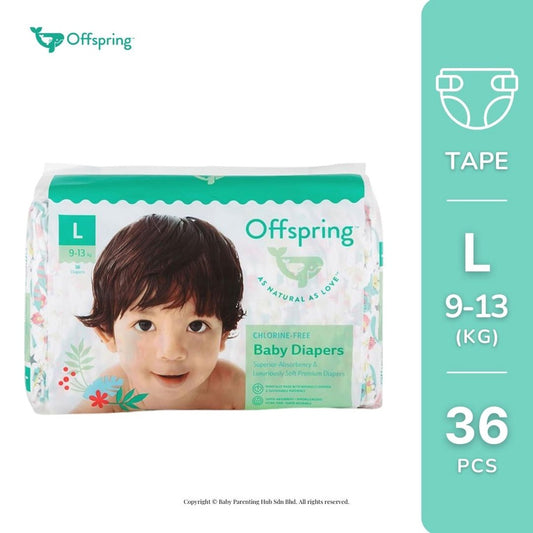 Offspring Chlorine-Free Diapers L 48PCS [Fashion Tapes]